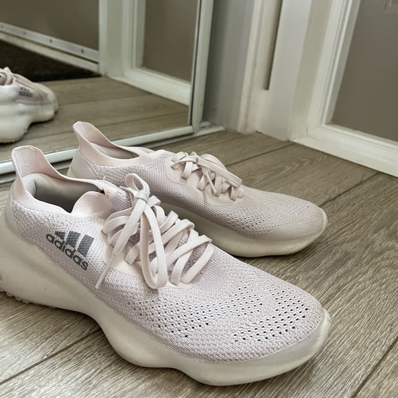 Adidas running shoes. Only worn twice. Light pink/off white colour. - Picture 2 of 2